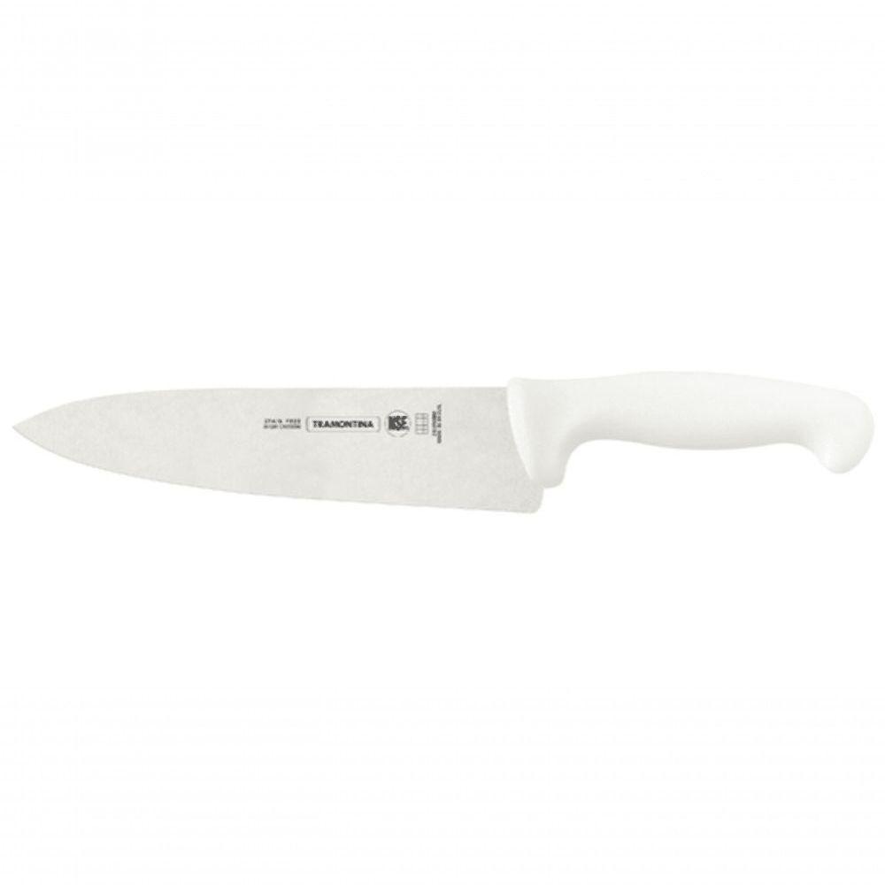 Faca Para Carne 8" Tramontina Profissional Com Lâmina Em Aço Inox E Cabo Em Polipropileno Branco - 1