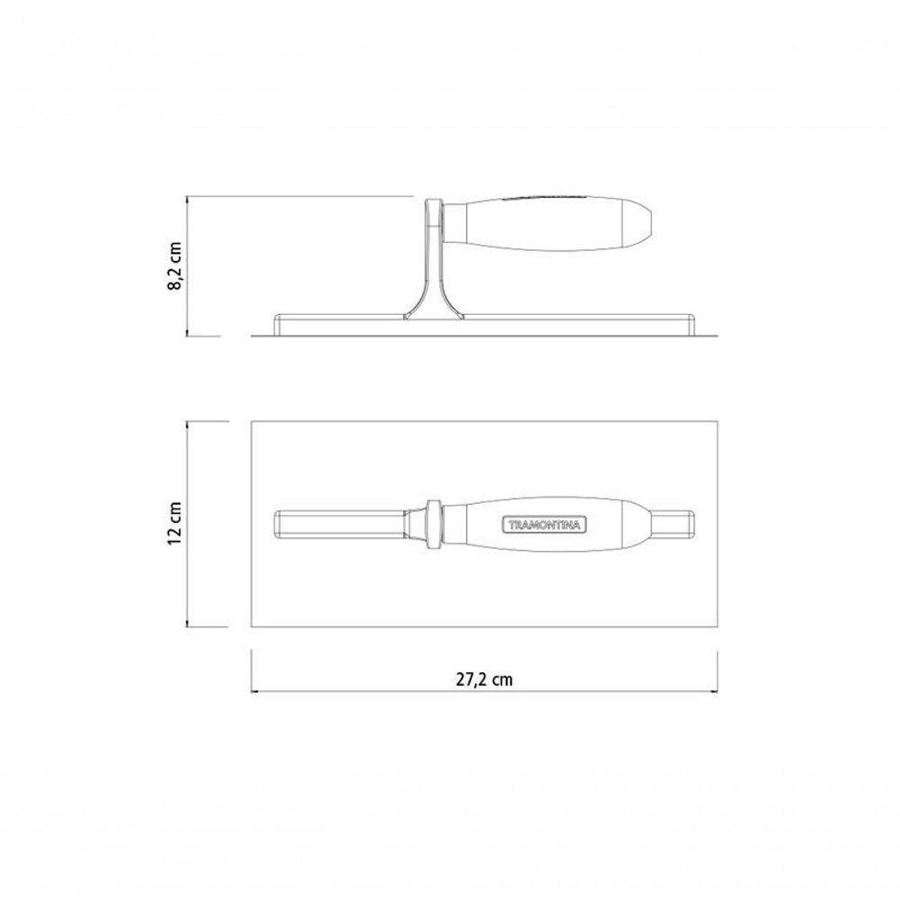Desempenadeira Lisa Tramontina Em Aço Cabo De Madeira - 3