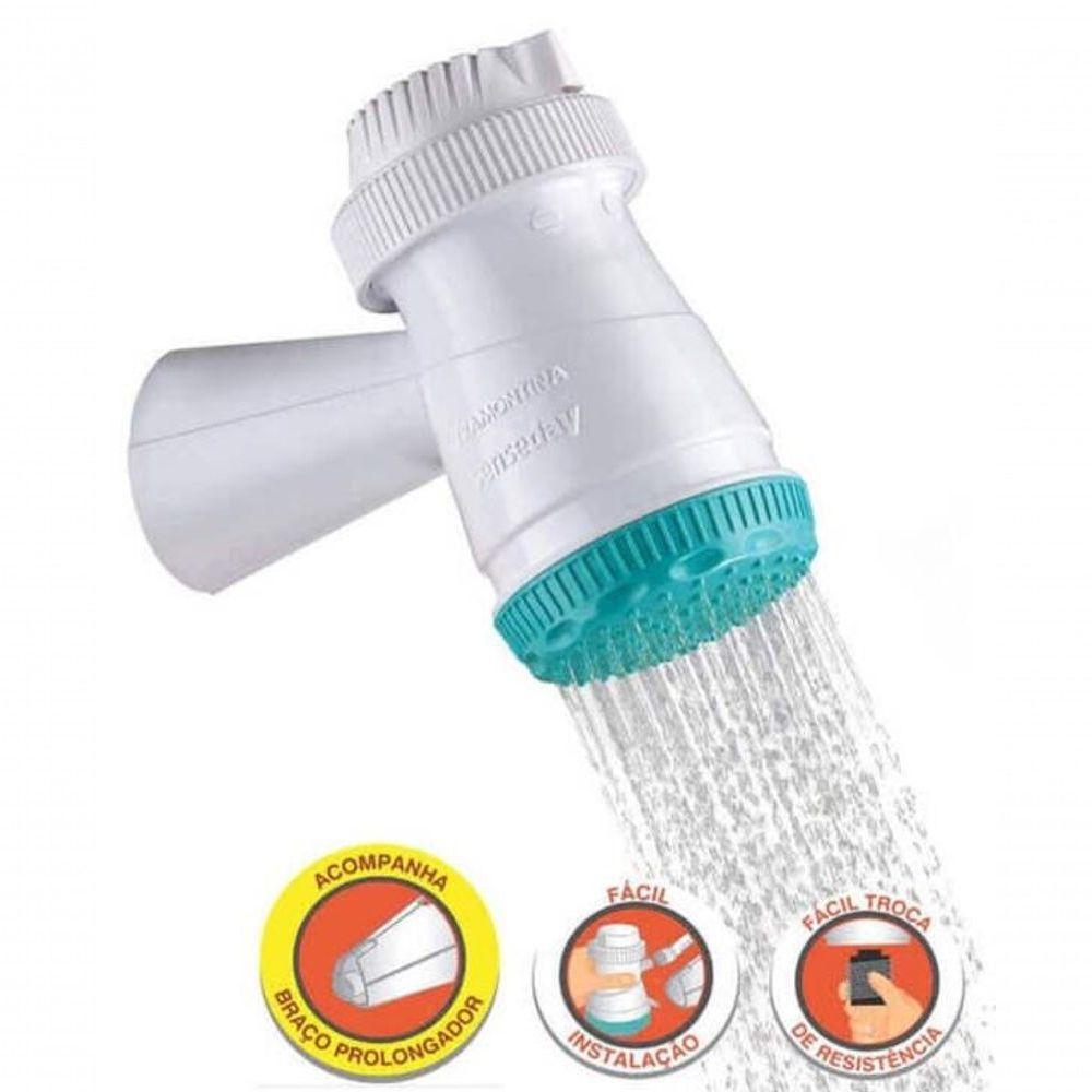 Ducha Elétrica Tramontina 3 Temperaturas 4400 W 127 V Branca E Verde - 3