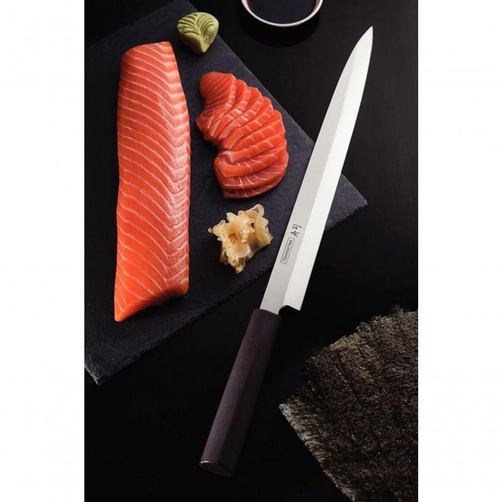 Faca Yanagiba Tramontina Sushi Silver Com Lâmina Em Inox E Cabo De Nylon 13" - 2