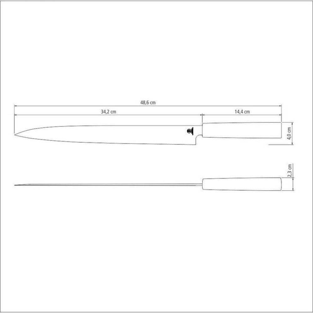 Faca Yanagiba Tramontina Sushi Silver Com Lâmina Em Inox E Cabo De Nylon 13" - 5