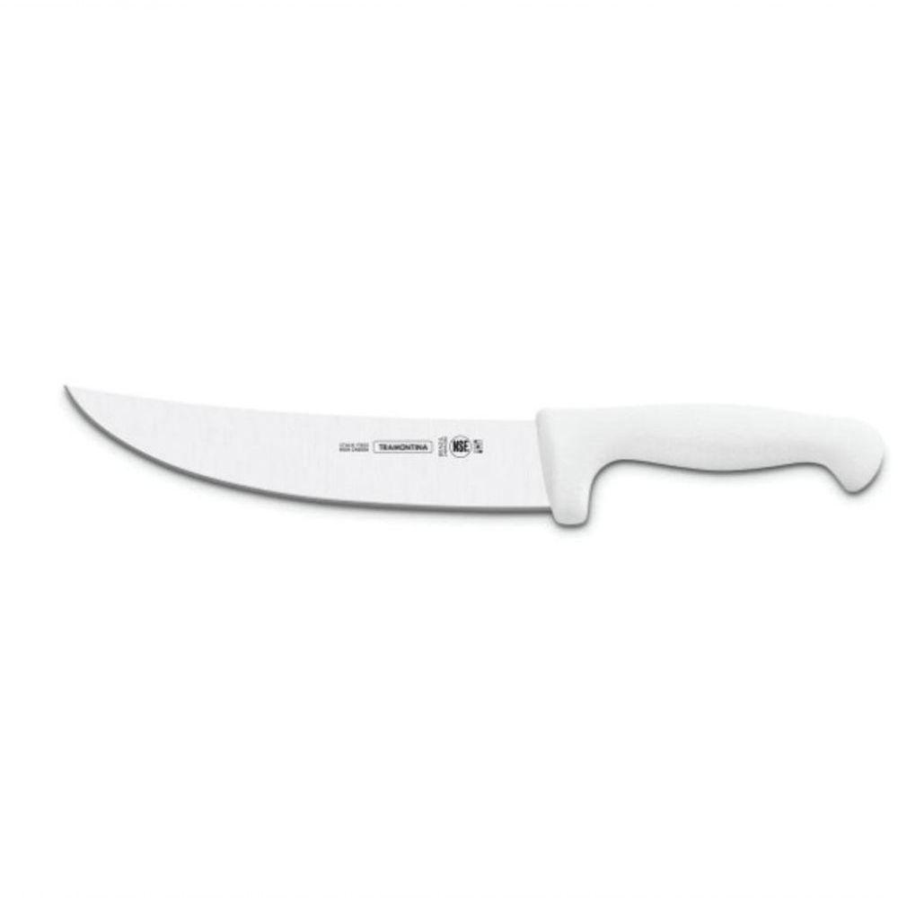 Faca Para Carne Tramontina Profissional Com Lâmina Em Aço Inox E Cabo De Polipropileno Branco 12" - 1