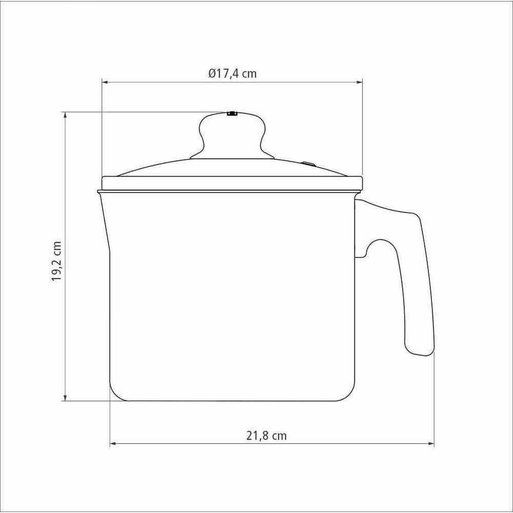 Fervedor Tramontina Paris 16cm Em Alumínio Com Revestimento Antiaderente Vermelho Com Tampa De Vidro - 5