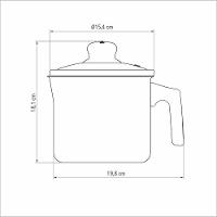 Fervedor Tramontina Paris 14cm Em Alumínio Com Revestimento Antiaderente Vermelho Com Tampa De Vidro - 5