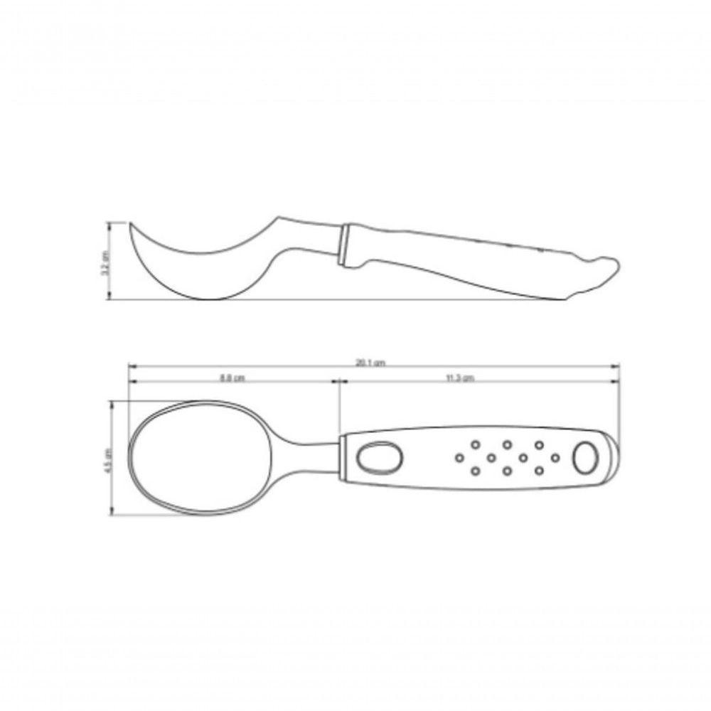Concha Para Sorvete Tramontina Utilitá Zamak Cromado Preto - 4