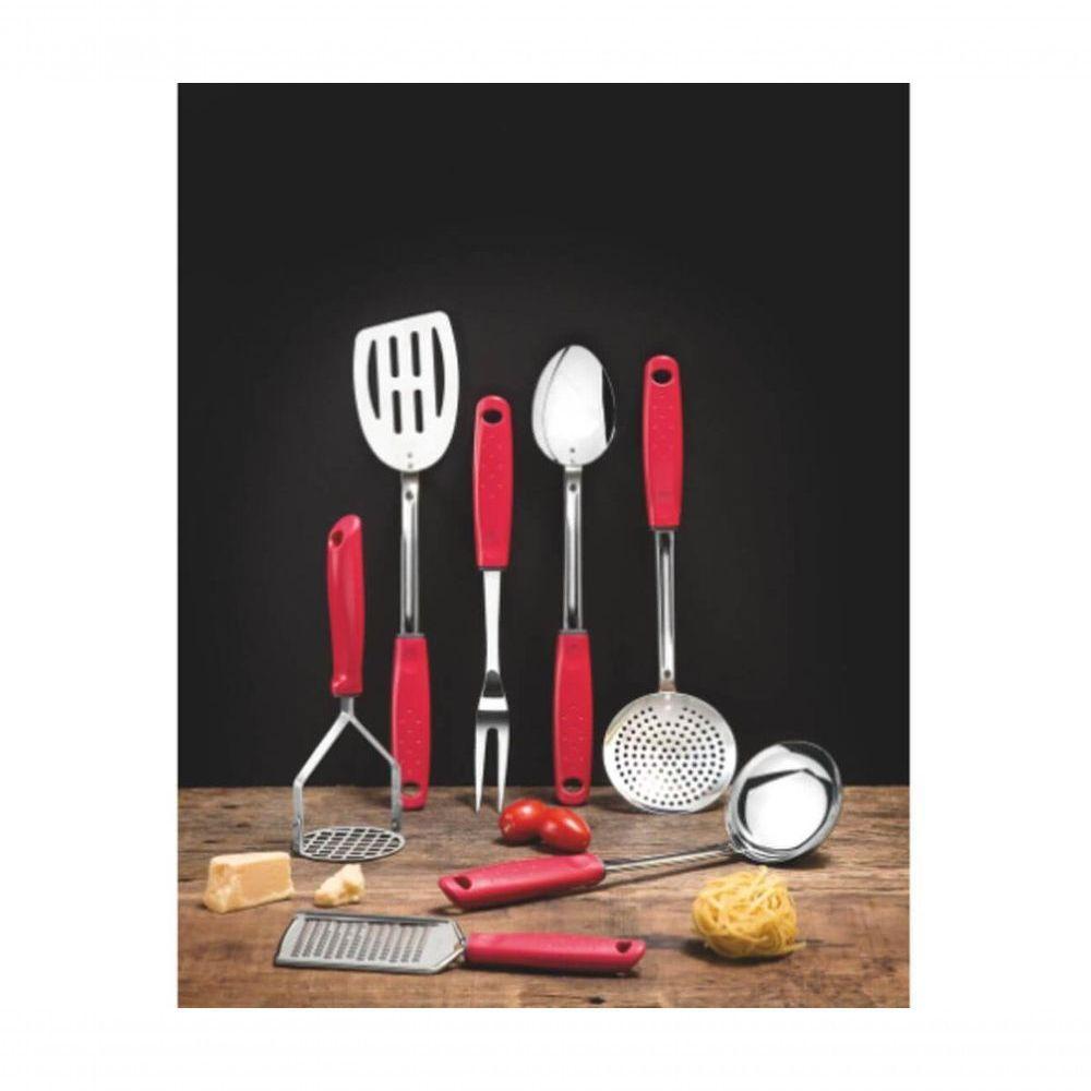 Garfo Trinchante Tramontina Utilitá Em Aço Inox Vermelho - 2