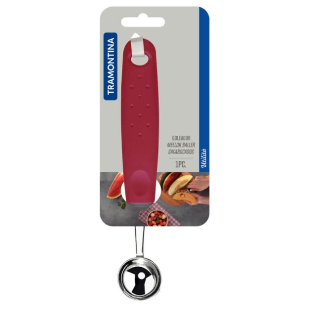 Boleador Tramontina Utilitá 2,9cm Em Aço Inox Vermelho - 3