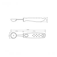 Boleador Tramontina Utilitá 2,9cm Em Aço Inox Vermelho - 4