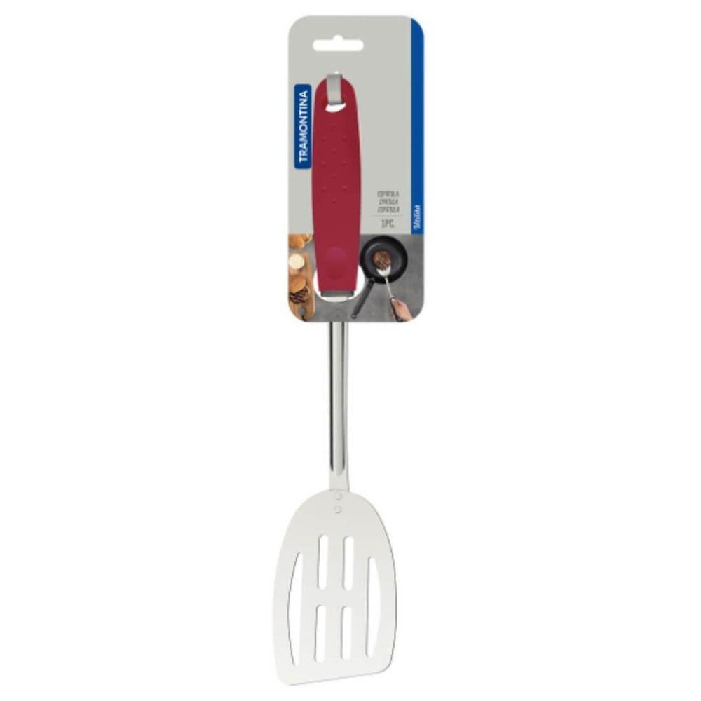 Espátula Tramontina Utilitá 36,1cm Em Aço Inox Vermelha - 3