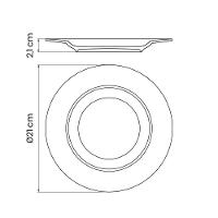 Prato Sobremesa Marie Em Porcelana Decorada 21 Cm Tramontina - 3