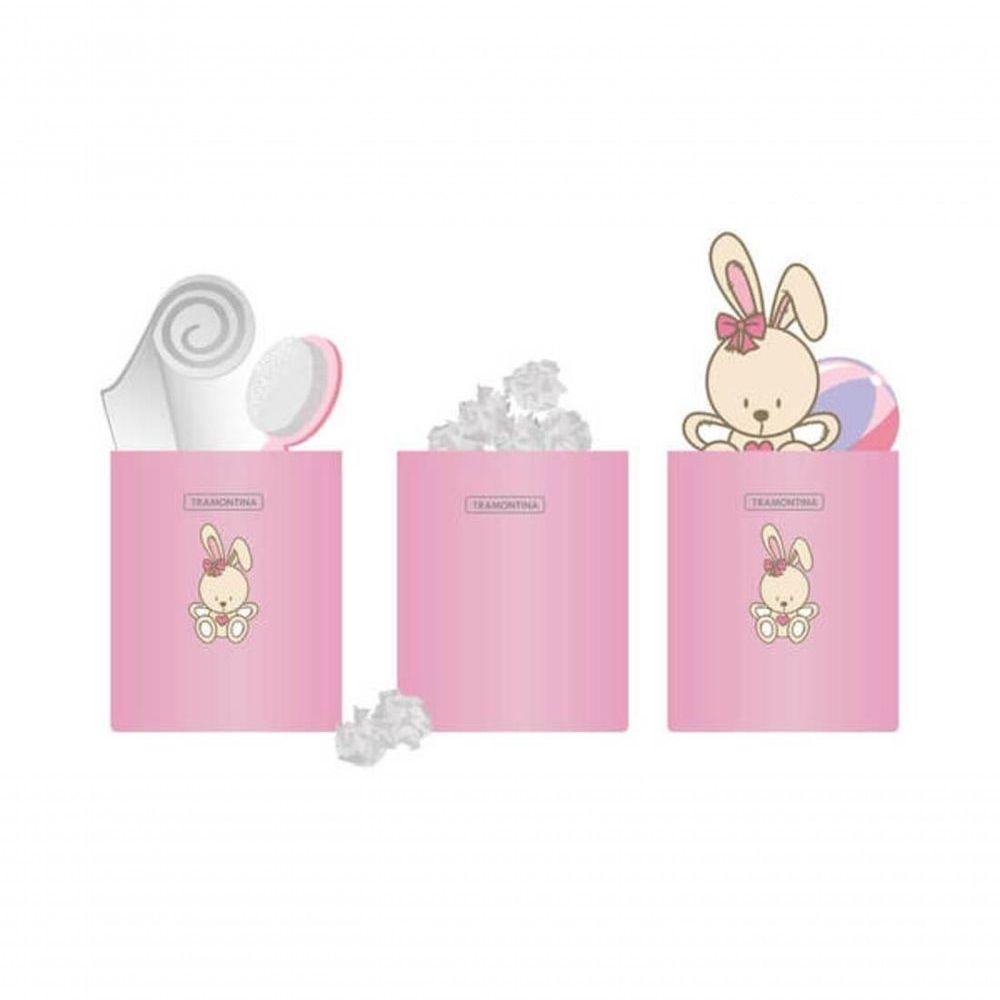 Recipiente Multiuso Com Tampa Basculante Rosa 5 Litros - 2