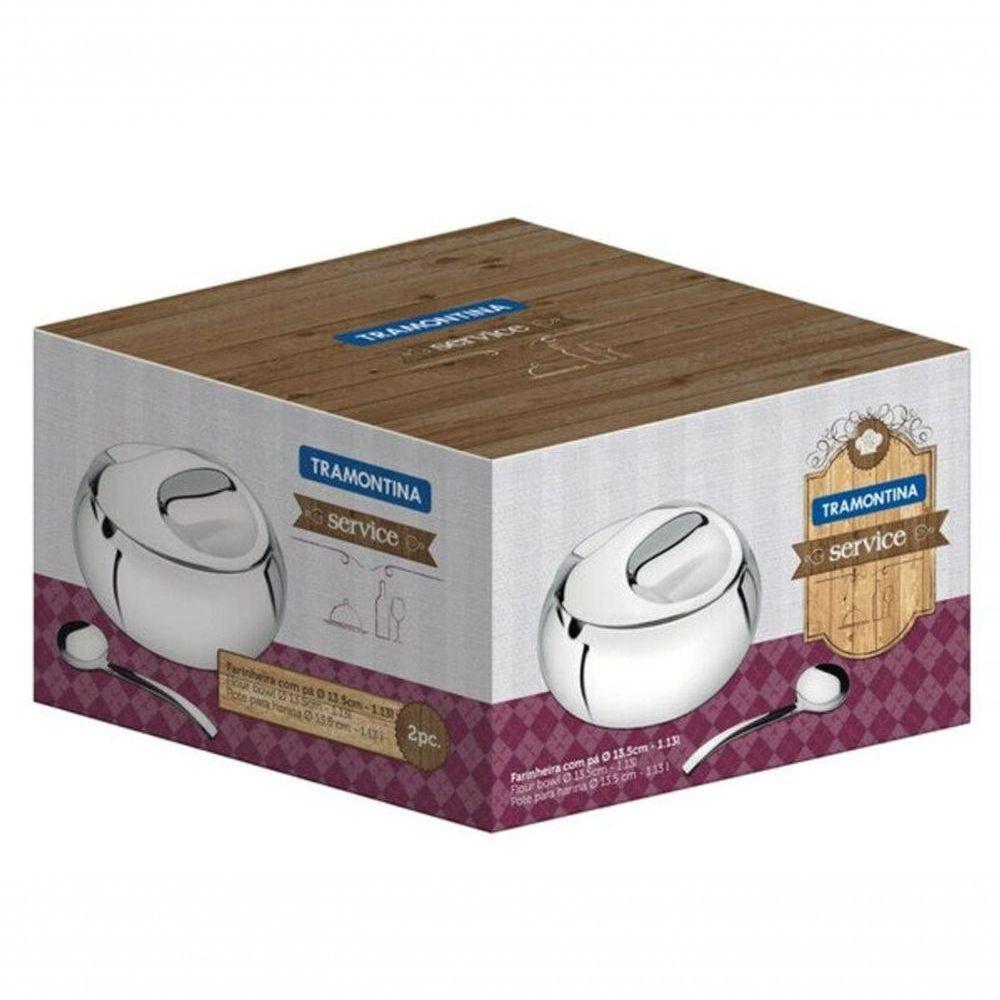 Jogo Para Farinha Tramontina Service Aço Inox 2 Peças - 3