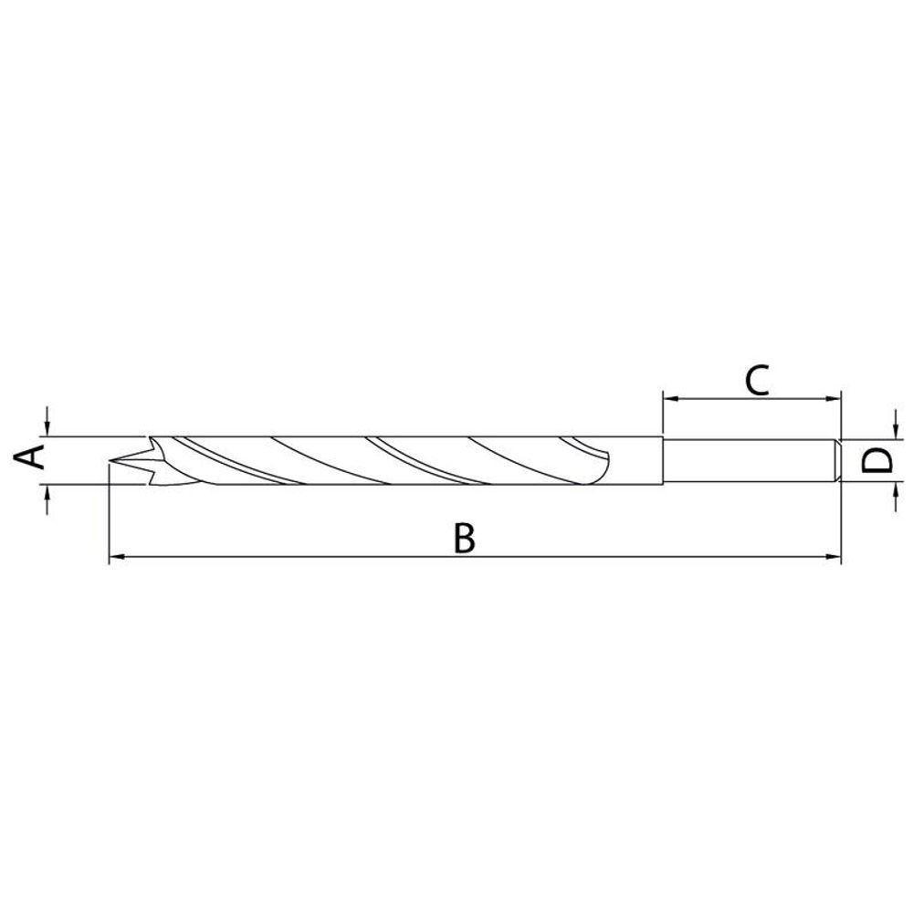 Broca Para Madeira 5x85mm 3-16" - 3