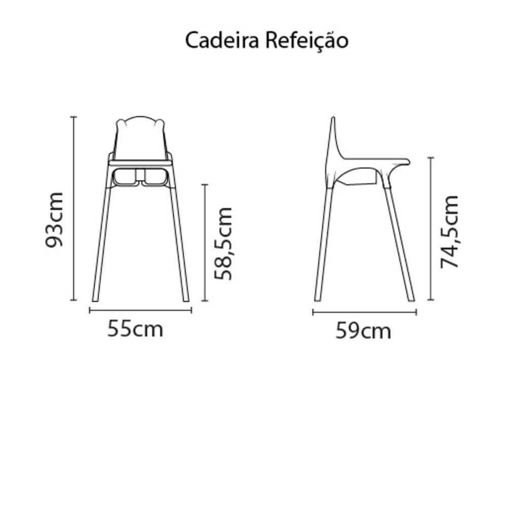 Cadeira Para Refeição Infantil Tramontina Teddy Branca - 5