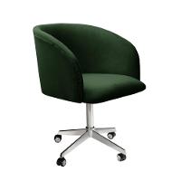 Poltrona Atenas Base Giratória Com Rodinhas Cor:veludo Verde 270 Veludo Verde 270 - 2
