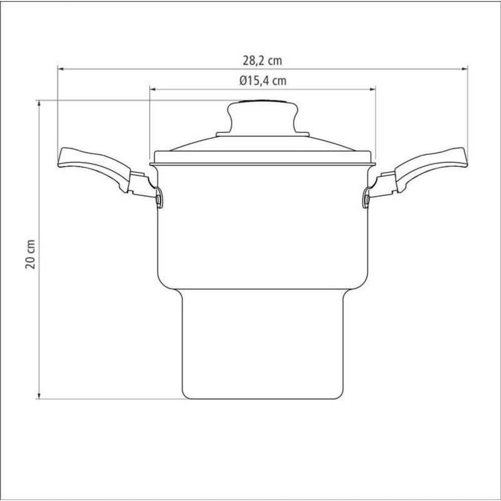 Cuscuzeira Tramontina Turim 14cm Antiaderente Chumbo - 4