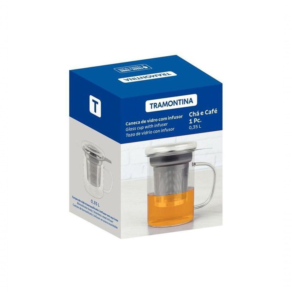 Caneca De Vidro Tramontina Com Infusor De Chá 350ml - 3