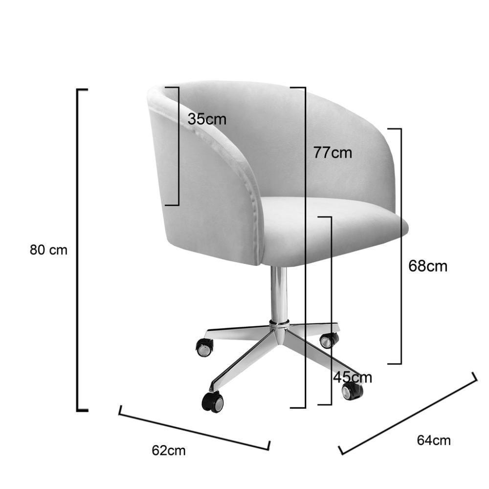 Poltrona Atenas Base Giratória Com Rodinhas Cor:veludo Roxo 380 Veludo Roxo 380 - 4