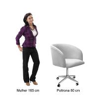 Poltrona Atenas Base Giratória Com Rodinhas Cor:suede Rosa 280 Suede Rosa 280 - 4