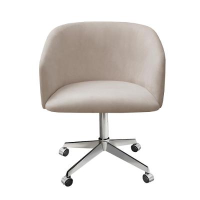 Poltrona Atenas Base Giratória Com Rodinhas Cor:veludo Capuccino 250 Veludo Capuccino 250