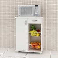 Fruteira 1 Porta 1 Gaveta Branco Belize New Not?vel M?veis Branco - 2