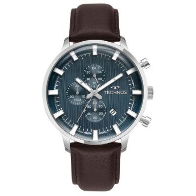 Relógio Technos Masculino Multifunções Prata Azul Js25bcq-0a