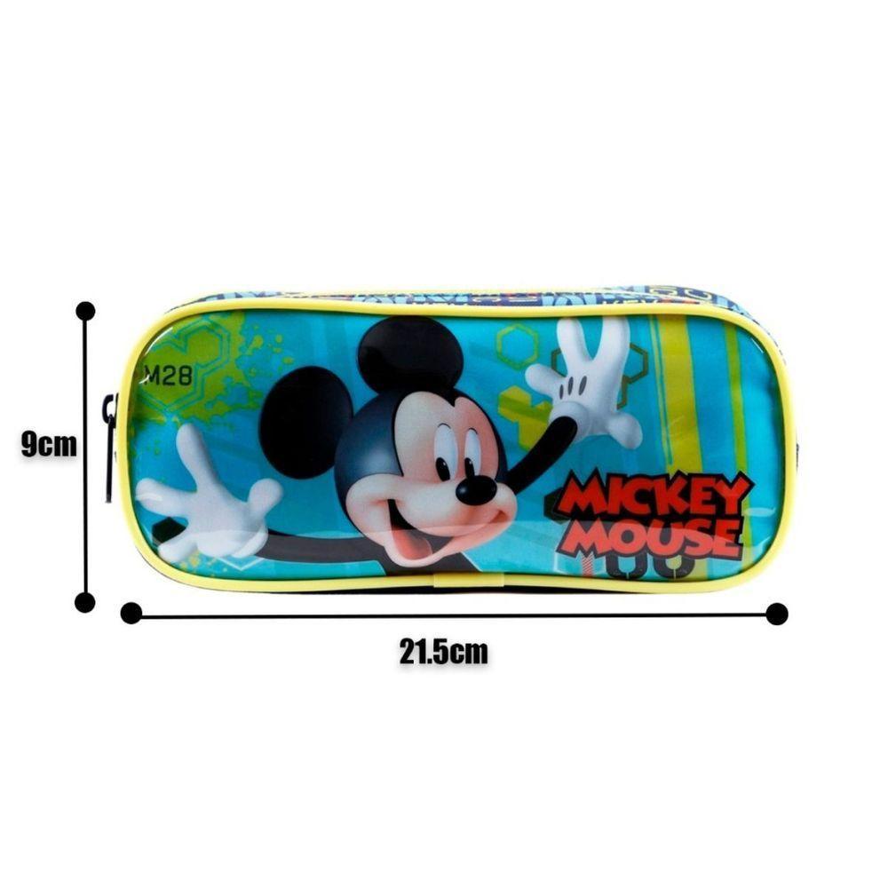 Estojo Simples Mickey Mouse Disney Escolar Infantil Xeryus - 4