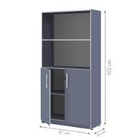 Armario Com 3 Prateleiras Etios Azul - 2