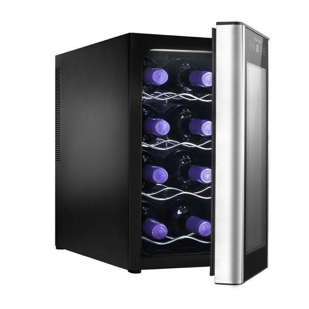 Adega Electrolux 8 Garrafas 1 Porta Preta Acabamento Em Alumínio (acb08) - Bivolt Bivolt - 8