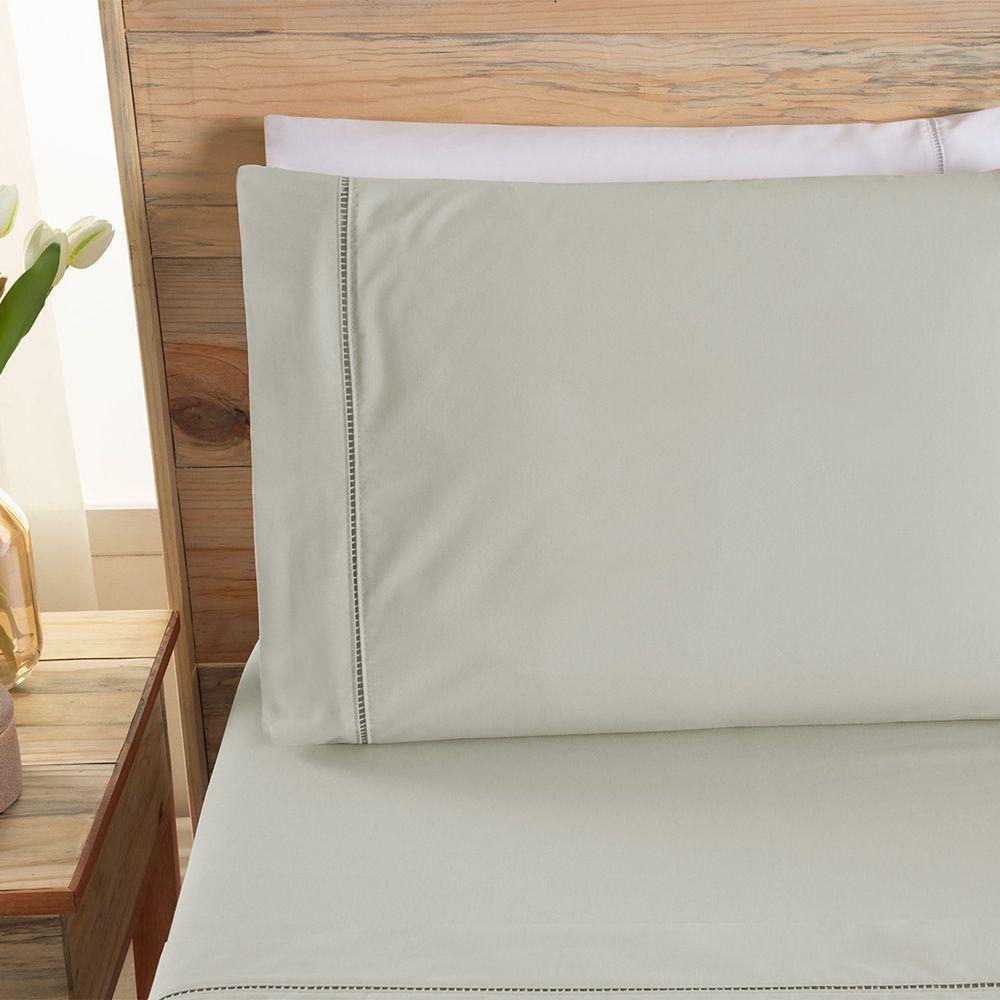 Kit Cobre Leito + Jogo De Cama Premier Queen 7 Peças Hipercal 200 Fios 80% Algodão, 20% Poliéster - Caqui - 8