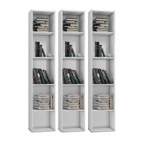 3 Estantes Multiuso 4 Prateleiras Janaína Branco Ajl Móveis - 2