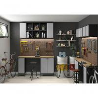 Balcão Alto Multiúso Itatiaia Smart - 2 Portas - Preto C- Cinza Matte - 6