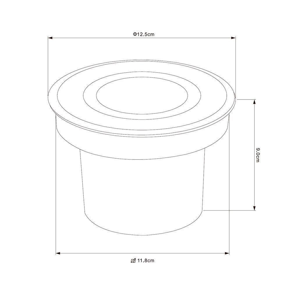 Embutido De Solo Led Nordecor Senf 6850 15w 24° Alto Irc 90 Bivolt Preto 2700K Luz Amarela Preto - 2700K - Luz Amarela - 3