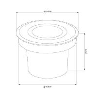 Embutido De Solo Led Nordecor Senf 6850 15w 24° Alto Irc 90 Bivolt Preto 2700K Luz Amarela Preto - 2700K - Luz Amarela - 3