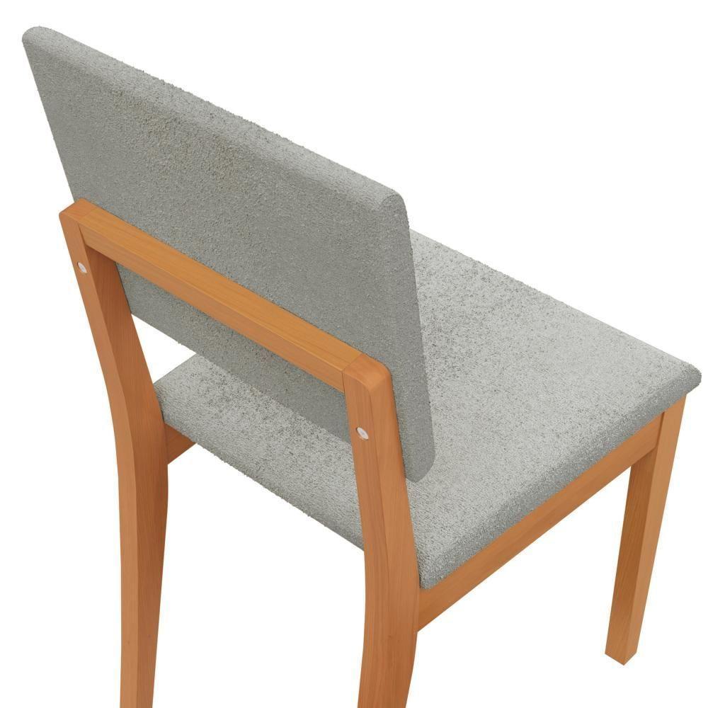 Conjunto Sala De Jantar Dora Em Madeira Maciça 6 Cadeiras Boucle Cinza - 10