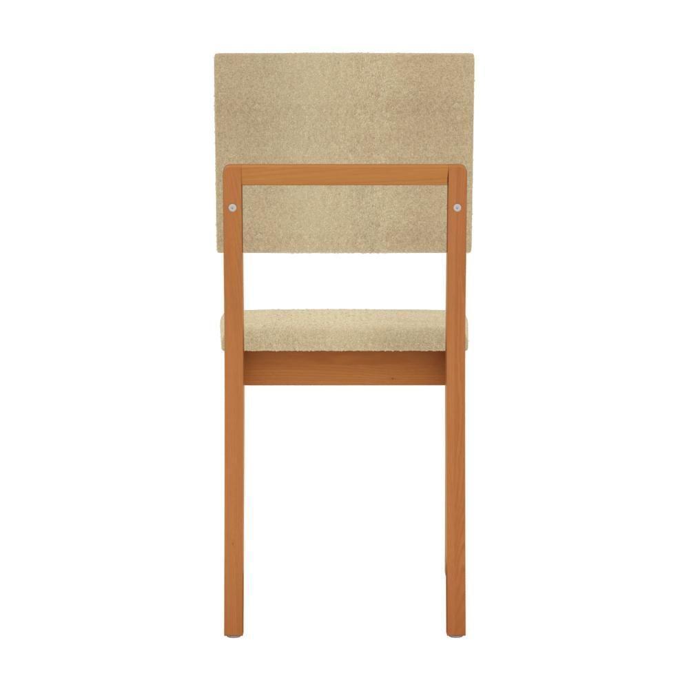 Conjunto Sala De Jantar Dora Em Madeira Maciça 6 Cadeiras Boucle Bege - 9