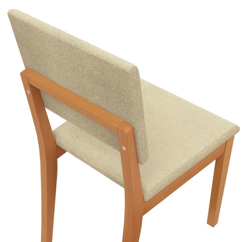 Conjunto Sala De Jantar Dora Em Madeira Maciça 6 Cadeiras Boucle Bege - 10