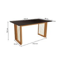 Conjunto Sala De Jantar Dora Em Madeira Maciça 6 Cadeiras Boucle Bege - 5