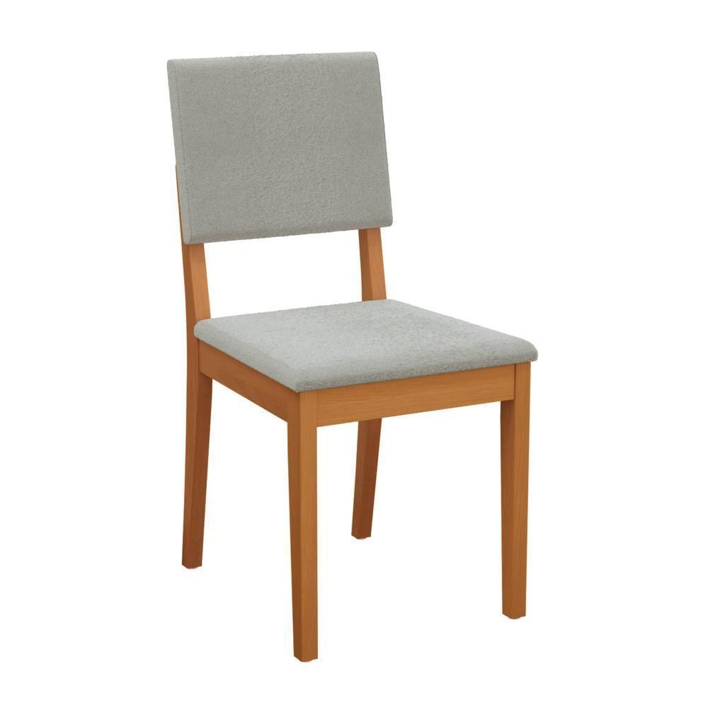 Conjunto Sala De Jantar Dora Em Madeira Maciça 6 Cadeiras Boucle Cinza - 8