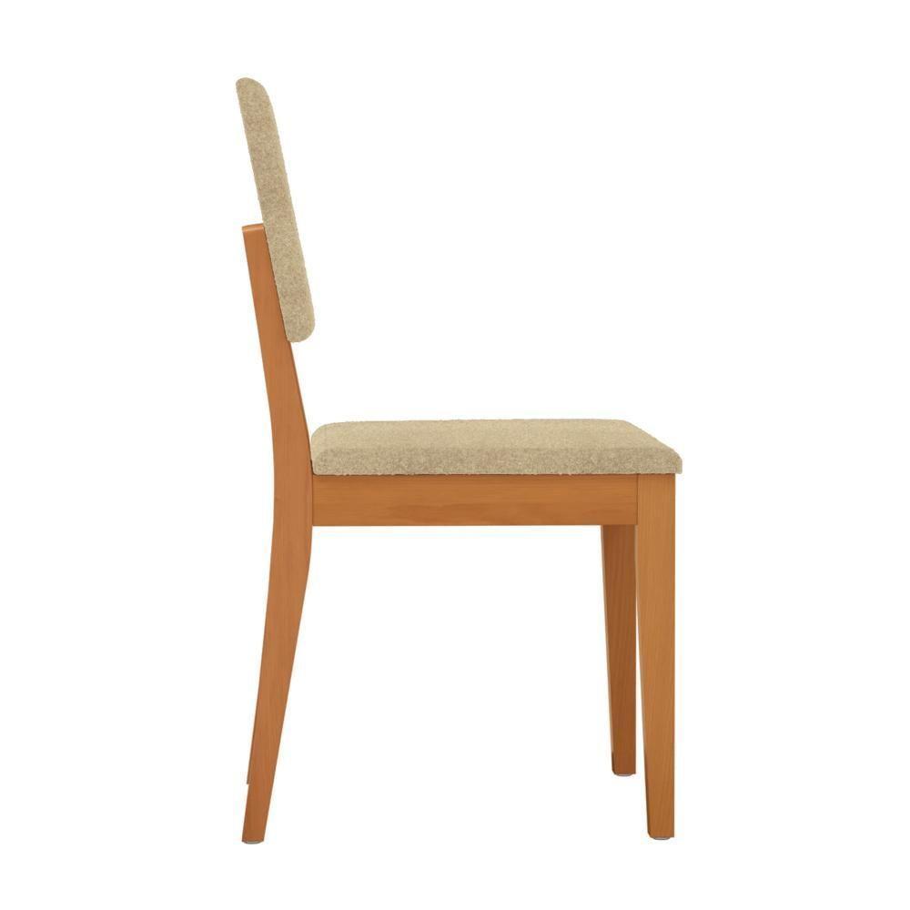 Conjunto Sala De Jantar Dora Em Madeira Maciça 6 Cadeiras Boucle Bege - 10