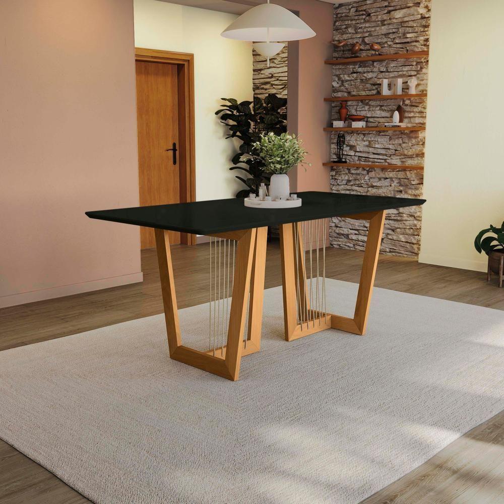 Conjunto Sala De Jantar Dora Em Madeira Maciça 6 Cadeiras Boucle Cinza - 10