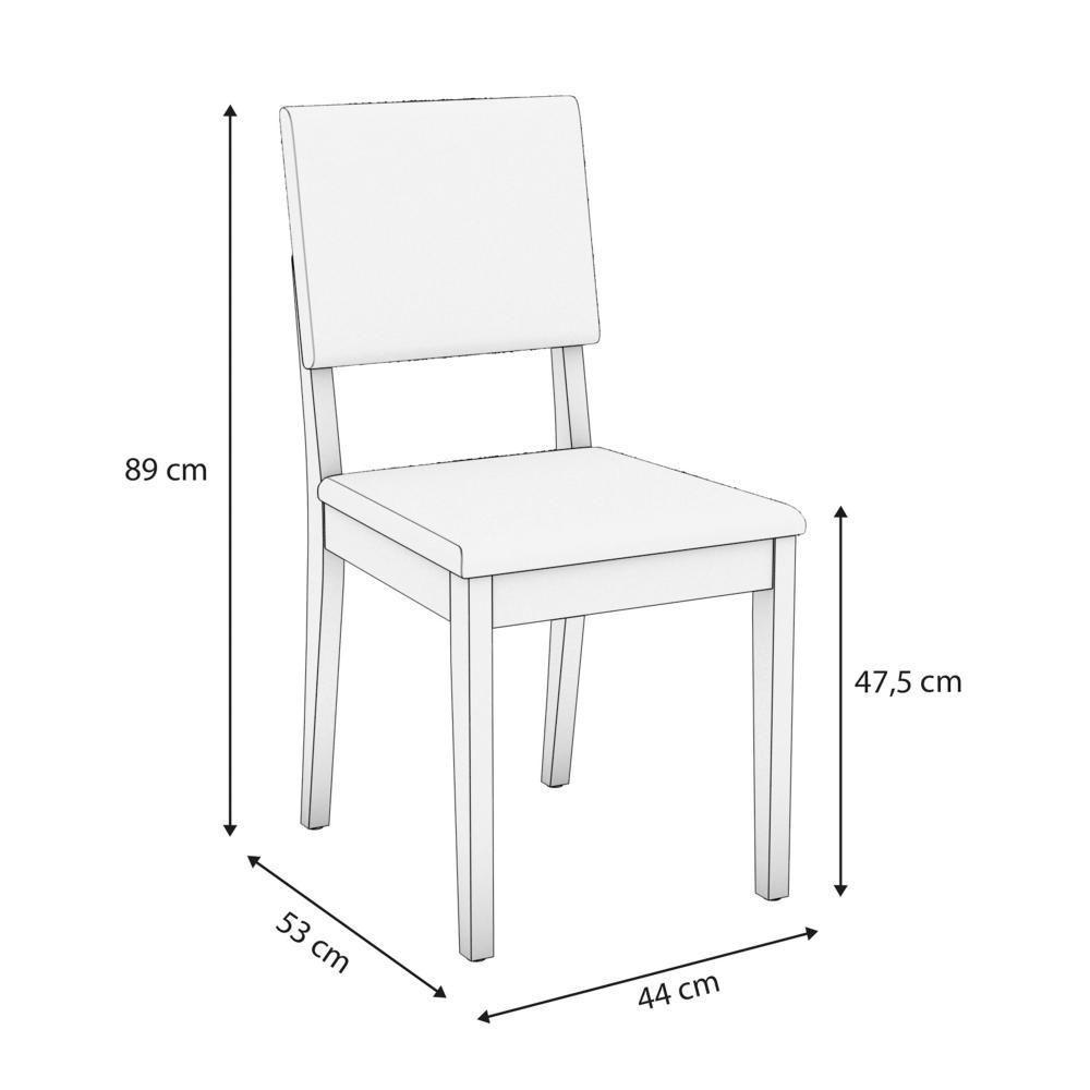 Conjunto Sala De Jantar Dora Em Madeira Maciça 6 Cadeiras Boucle Cinza - 4