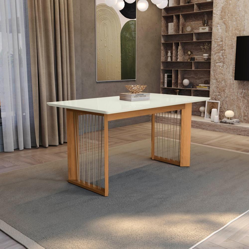 Conjunto Sala De Jantar Dora Em Madeira Maciça 6 Cadeiras Boucle Cinza - 8