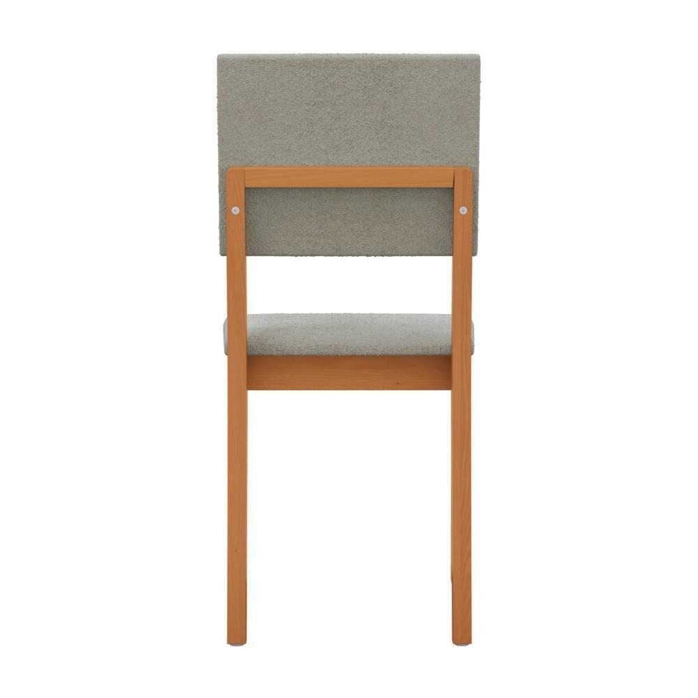 Conjunto Sala De Jantar Dora Em Madeira Maciça 6 Cadeiras Boucle Cinza - 10