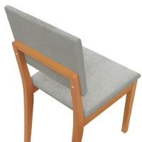 Conjunto Sala De Jantar Dora Em Madeira Maciça 6 Cadeiras Boucle Cinza - 2