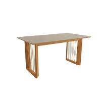 Conjunto Sala De Jantar Lina Em Madeira Maciça 6 Cadeiras Linho Fendi - 8