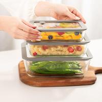 Conjunto De Potes Tramontina Vittra 64220770 Retangulares De Vidro Com Tampa Hermética único - 3