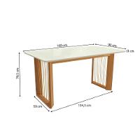 Conjunto Sala De Jantar Elisa Em Madeira Maciça 6 Cadeiras Boucle Cinza - 3