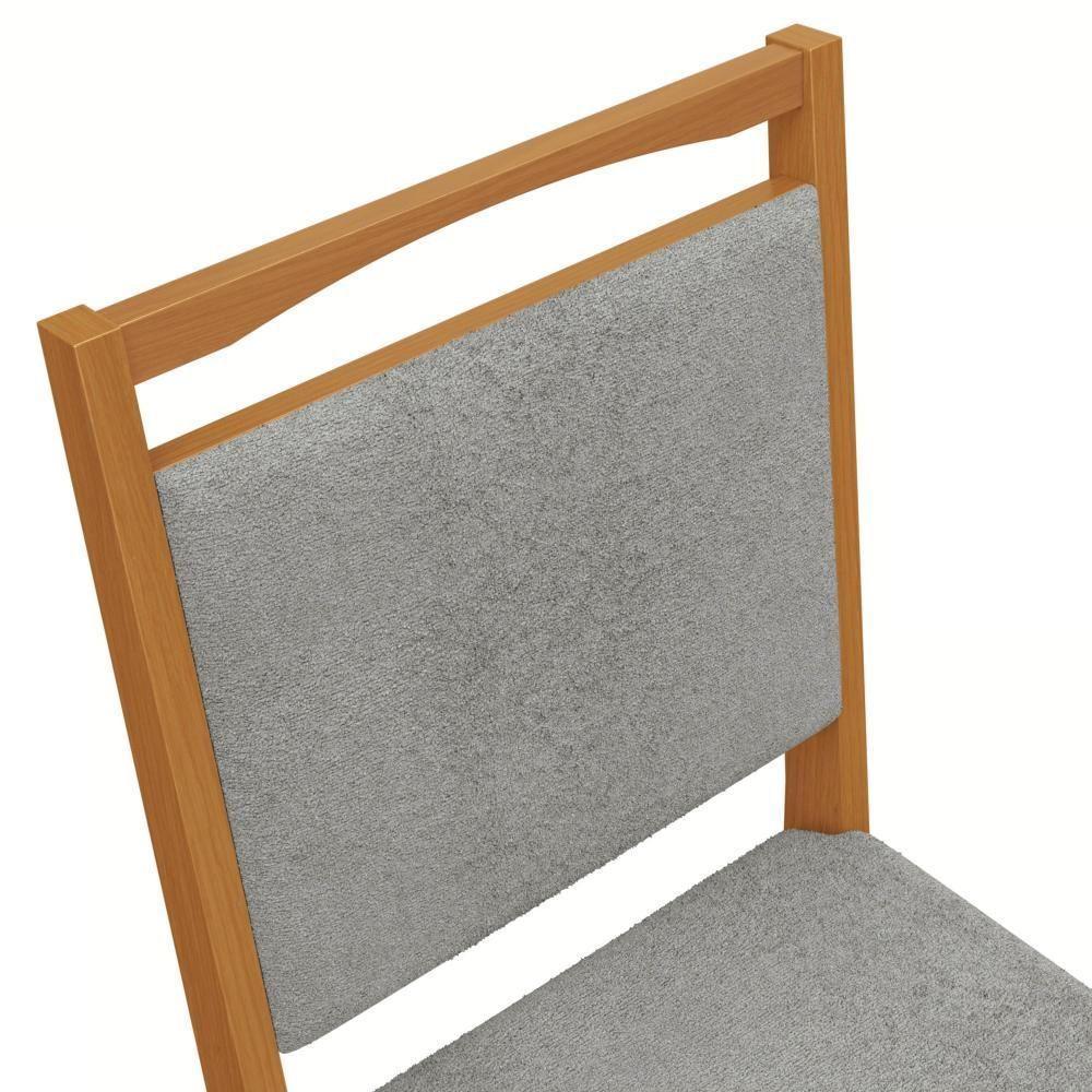 Conjunto Sala De Jantar Lina Em Madeira Maciça 6 Cadeiras Boucle Cinza - 10