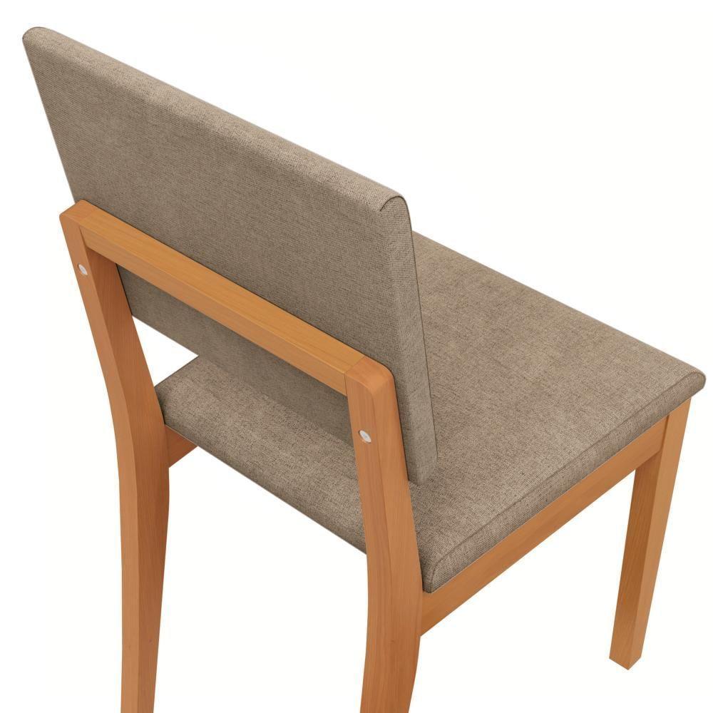 Conjunto Sala De Jantar Dora Em Madeira Maciça 6 Cadeiras Linho Fendi - 10